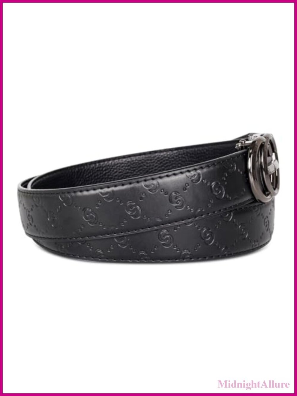 Leather Dress Belt Business Automatic Buckle Adjustable 41"